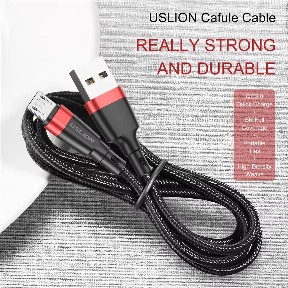 5A Micro USB Cable Fast Charger for Xiaomi 11 Redmi 4X Note 5A Fast Chargeing 2M Microusb Data Cable for Samsung S6 S7