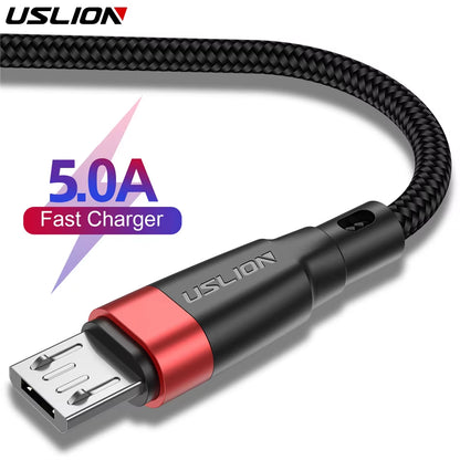 5A Micro USB Cable Fast Charger for Xiaomi 11 Redmi 4X Note 5A Fast Chargeing 2M Microusb Data Cable for Samsung S6 S7